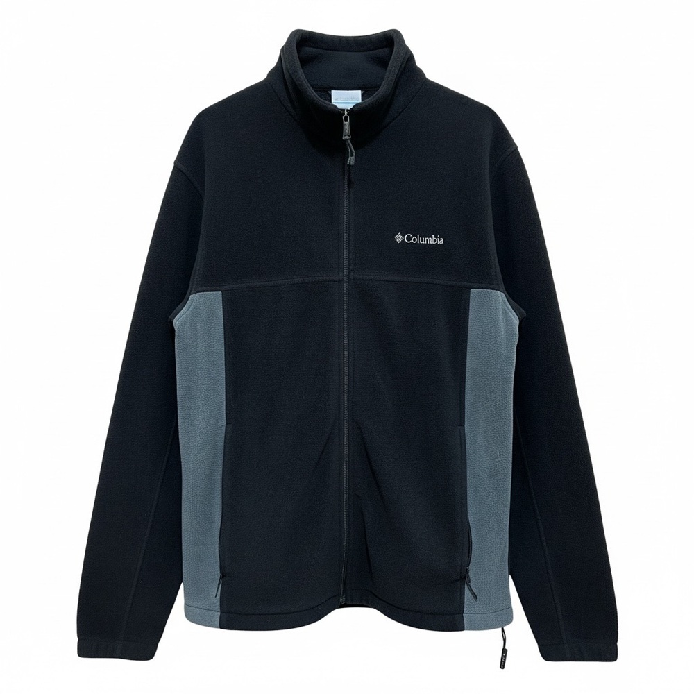 Columbia Black and Gray Zip-Up Fleece Jacket
